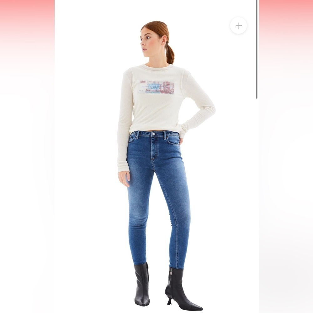 bla konst stockholm acne studio peg mid blue‎ jeans womens
